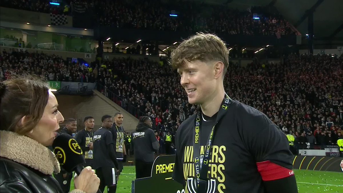 🏁 St Mirren FC's Mark O'Hara speaks after lifting the #PremierSportsCup "From the moment I came here, it's been nothing but joy I've had." 🗣️
