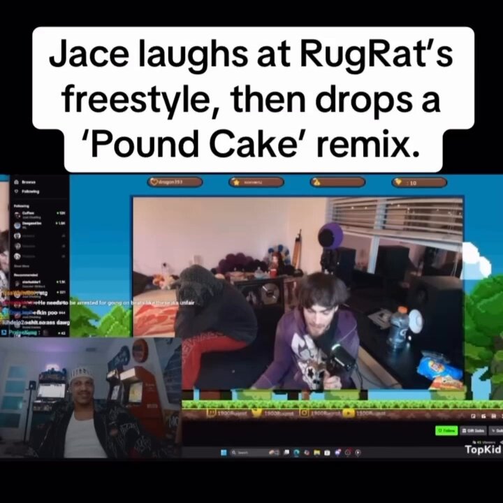 iayze laughs at 1900rugrat then samples drake pound cake