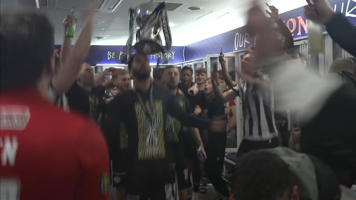 The celebrations are well and truly underway in the St Mirren FC dressing room 🏁🍾 The #PremierSportsCup winners are in for a good night by the looks of things 😂