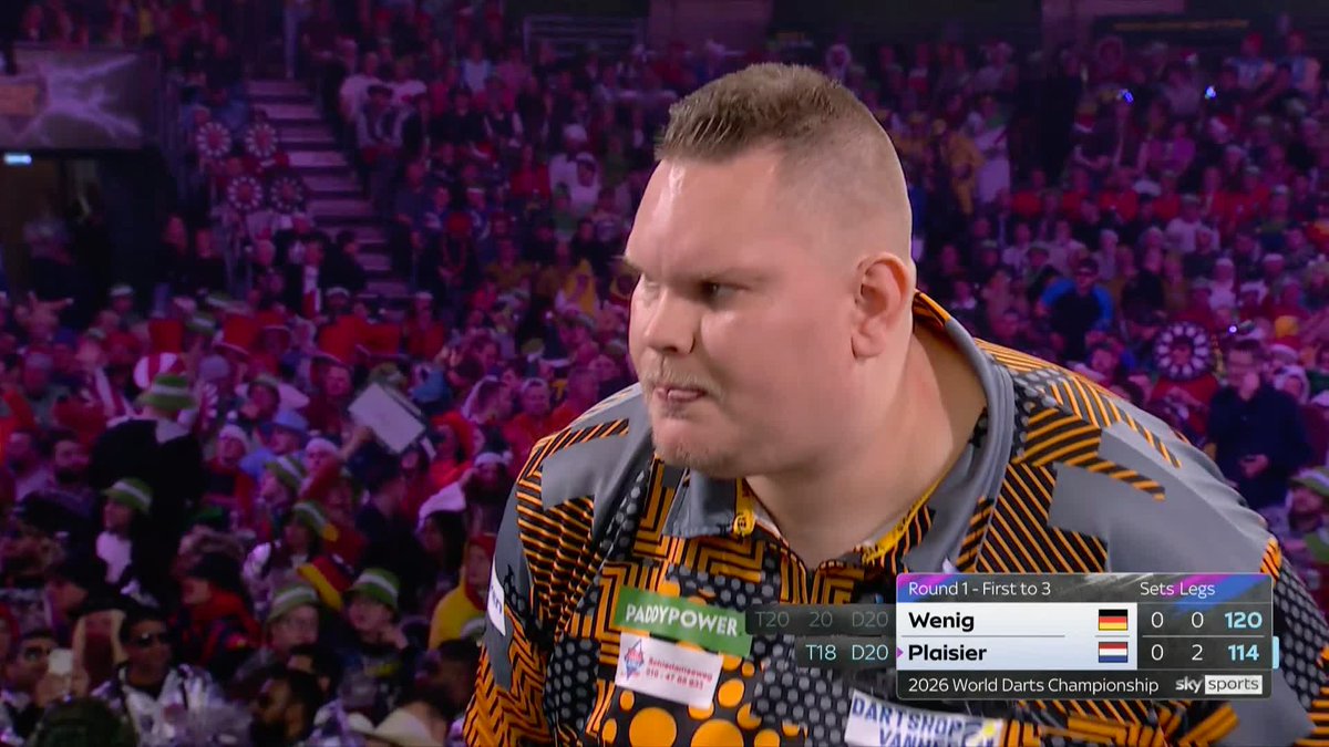 PLAISIER PUSHING AHEAD! Wesley Plaisier takes the opening set against Lukas Wenig in straight-legs, hitting three of his four double attempts! 📺 #WCDarts | R1