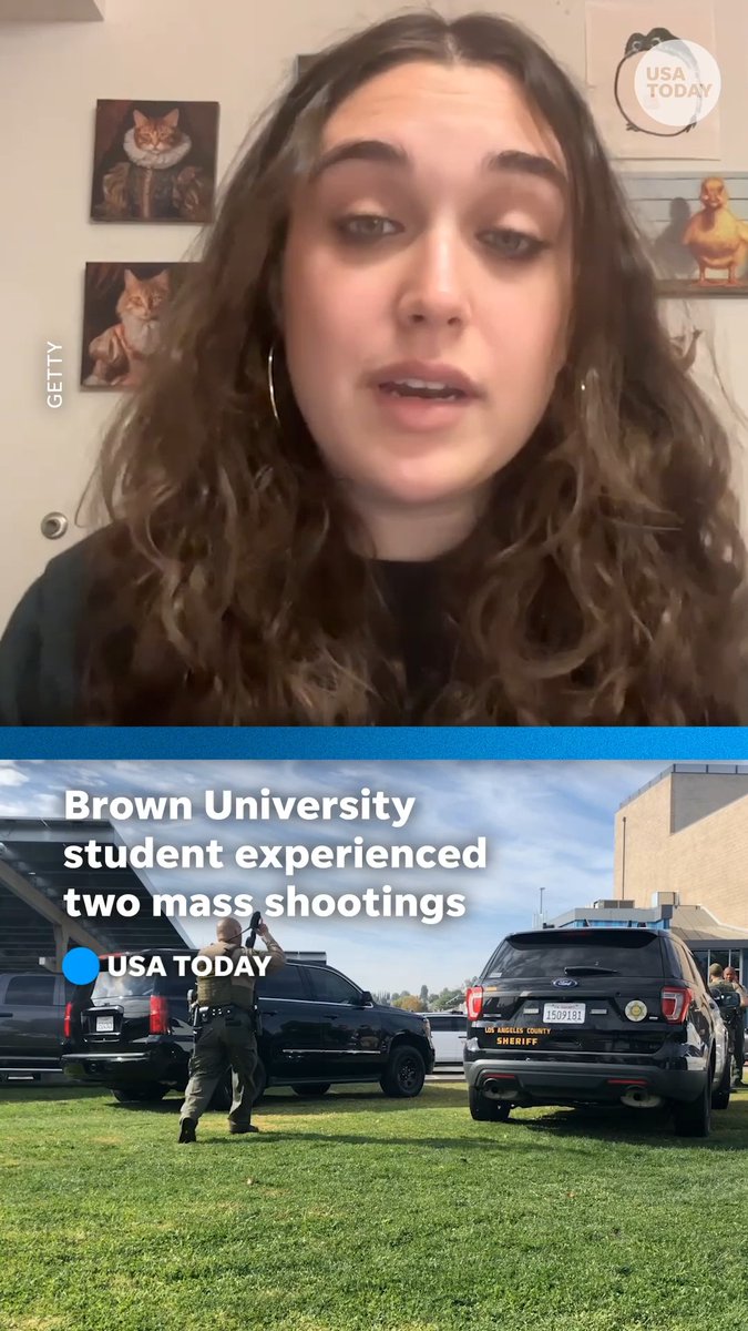 Mia Tretta survived a school shooting in 2019. Six years later, she witnessed another at Brown University. She was "disgusted that this could happen. Not only once in a lifetime, but twice."