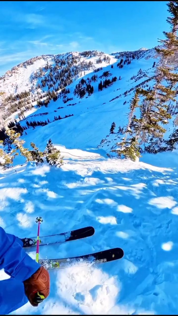 My First "Extreme" Line Of The Season Yesterday Alta Ski Area, UT😯🤣! It was great to get out for a few hours at Alta yesterday. I forgot how much I love this place... (How do you like the new Sky Blue Elevenate outfit?) Thanks, Utah! 🏄♂️ Miles Clark 🎿 Meier Skis 🧥 Elevenate 🧤 Hestra Gloves 🪄 LEKI USA 🦶 INTUITION LINERS #altaski #doubleblack #cliffskiing
