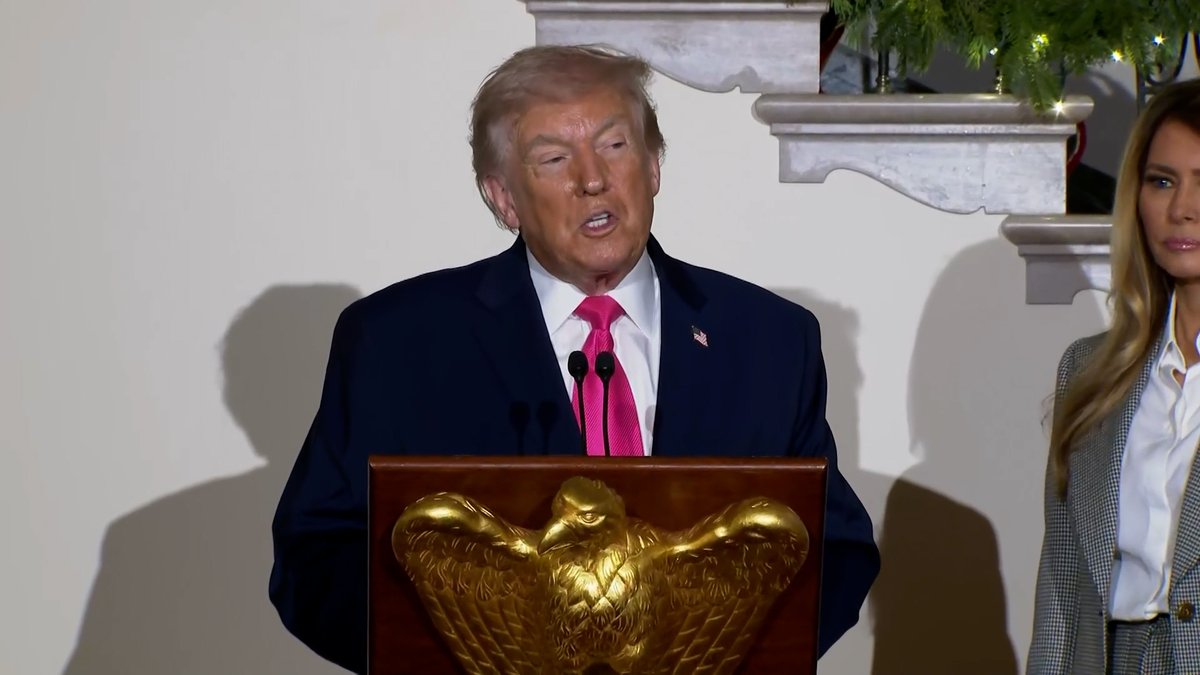 President Donald Trump offered condolences for the victims of the shooting at Brown University and the shooting at Australia’s Bondi Beach. “That’s a terrible situation going on over there,” Trump said at a White House Christmas reception.