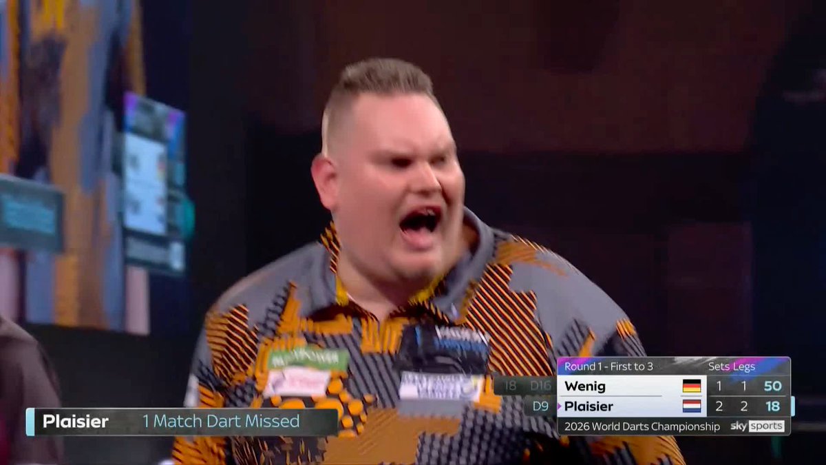PLAISIER DELIVERS A HUGE WIN 🇳🇱 Wesley Plaisier delivers an incredible second-half performance against Lukas Wenig, winning five of the last six legs to triumph 3-1 and advance to Round Two! 📺 #WCDarts | R1