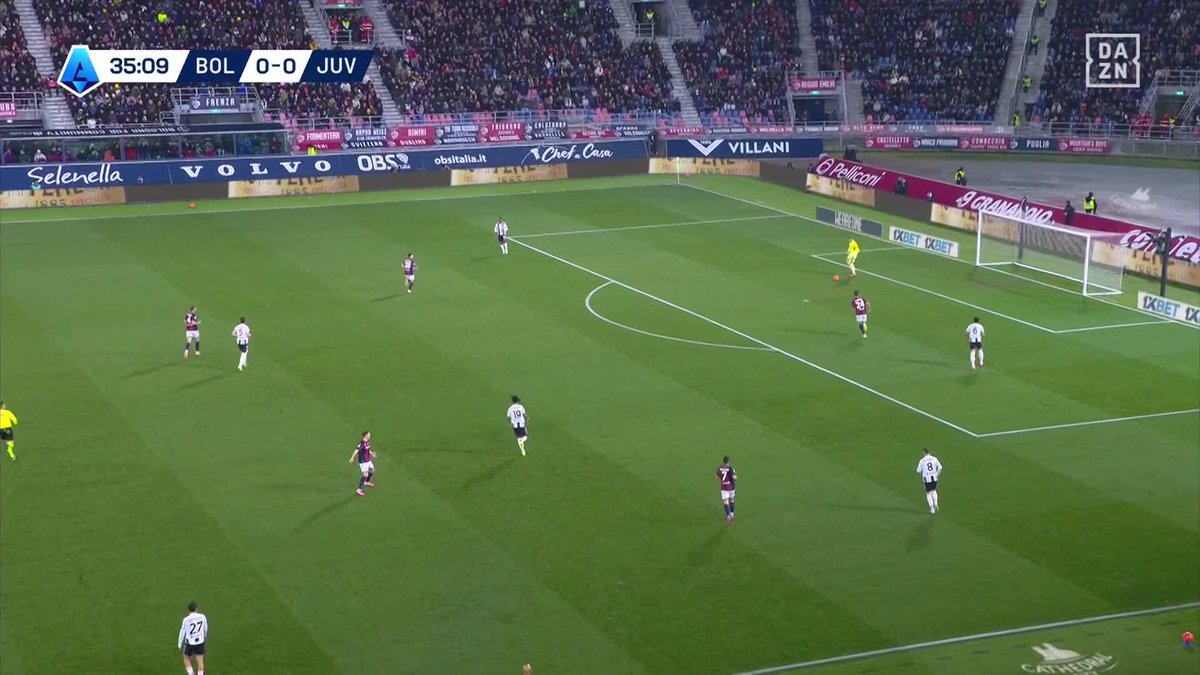 ❌ | Jonathan David pense ouvrir le score pour la Juve… mais le but est annulé pour un hors-jeu ! 🚩 📲 Rencontre à suivre en direct sur DAZN ! 🇮🇹🏆 👉 #BolognaJuventus