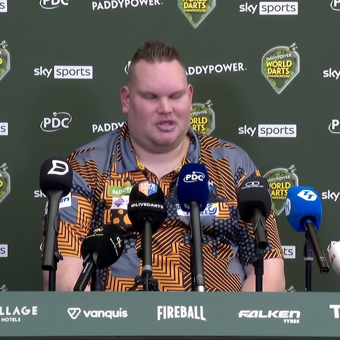🗣️ "I have nothing to lose if I play Gerwyn Price." Wesley Plaisier looks ahead to a potential showdown against the 2020/21 World Champion, after kicking off his campaign with a 3-1 victory against Lukas Wenig! #WCDarts