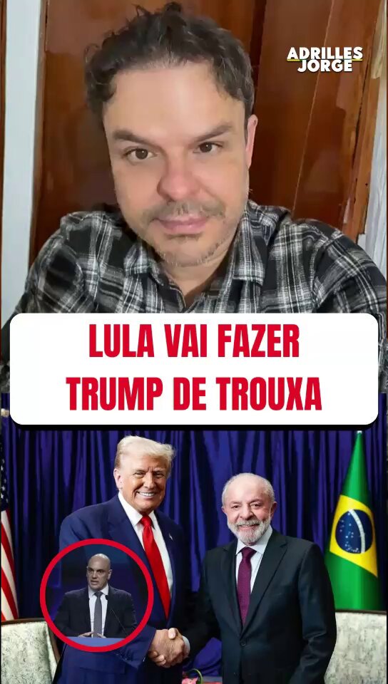 Lula vai fazer Trump de trouxa . Quais as razões possíveis deste acordo abjeto pra descondenar Moraes? Terras raras brasileiras, pacificação da Venezuela, desalinhamento com China, fim de censura, anistia? Vai esperando, Trump. Lula está fazendo vc de trouxa. Não vai cumprir nada. Tomara que vc veja isso logo e repense este acordo com a maior mentiroso da história da república brasileira. A chance do Brasil é - para além da tomada de acao de nossas elites contra a ditadura - que também Trump perceba o quanto antes o mau caratismo mentiroso de Lula.