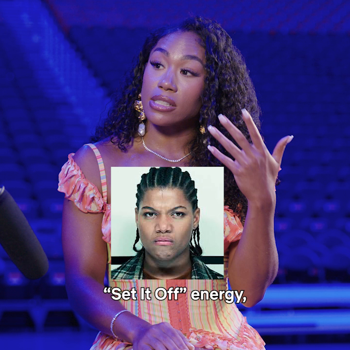 Alycia said “what is it the braids?" 😂 📺: Tune in for Alycia Baumgardner v Leila Beaudoin in JAKE PAUL vs ANTHONY JOSHUA, live on Netflix Dec 19th at 8P ET | 5P PT #JakeJoshua