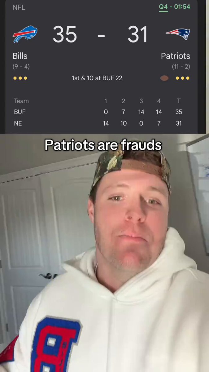 BILLS WIN!! I told you the Pats were frauds #buffalobills #billsmafia #patriots #nflweek15