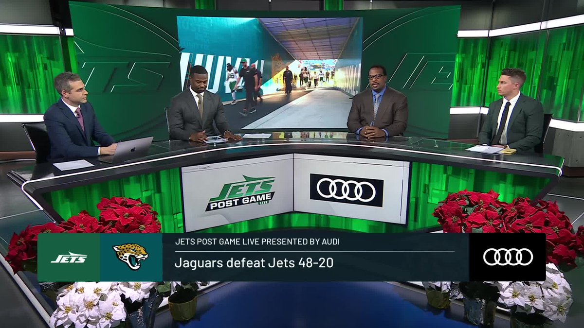 "They're not a very creative defense and unfortunately right now, they're also not a very talented defense, and that's how you get almost 50 points hung on you." - Connor Rogers Connor, Bart Scott #CantWait 🏈, Willie Colon and Steve Gelbs on Jets Post Game Live: ➡️ Audi USA