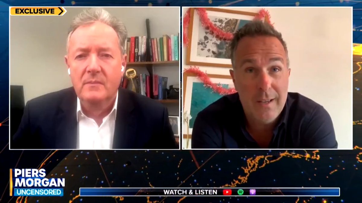 "I presumed it was a shark attack... I didn't expect what I found out a few minutes later." Cricket legend Michael Vaughan tells Piers Morgan about being put on lockdown in a restaurant 500 yards from the Bondi Beach attack. Full interview 👇 📺