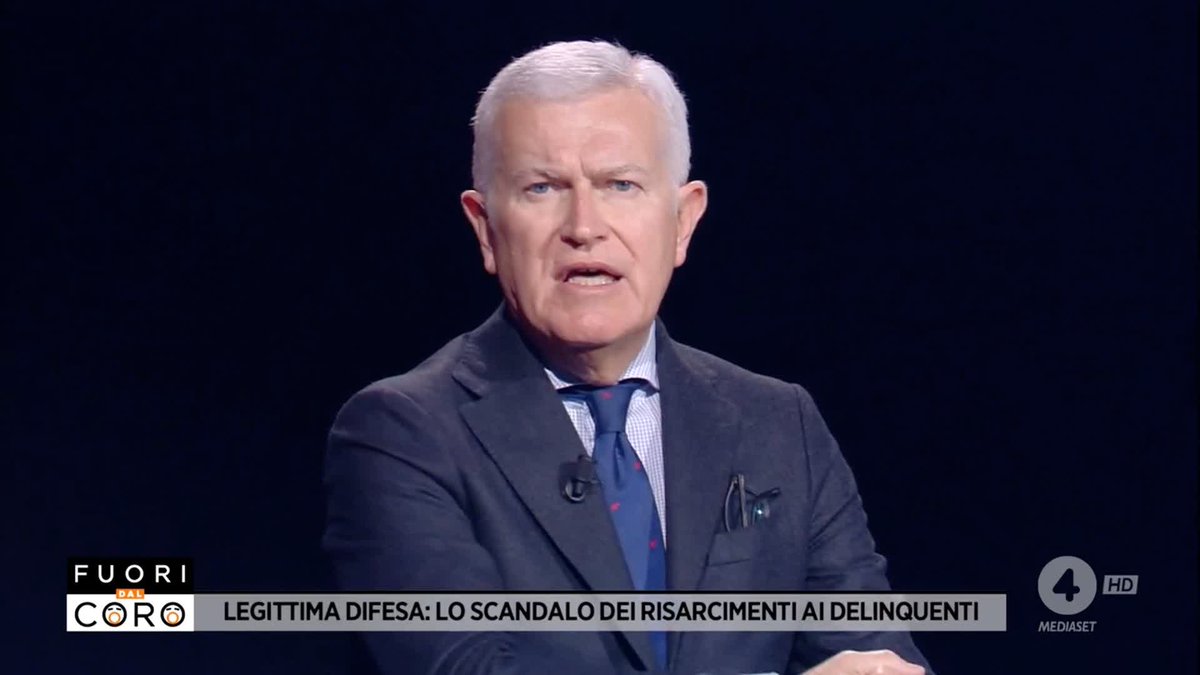 "Se sei un rapinatore ed entri armato per fare una rapina, ti assumi il rischio di essere colpito ed ammazzato!" Maurizio Belpietro a #Fuoridalcoro sulla legittima difesa