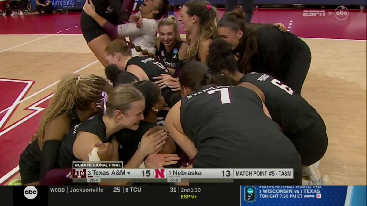 TEXAS A&M TAKES DOWN NEBRASKA TO ADVANCE TO KANSAS CITY ‼️ #NCAAWVB x 🎥 ABC / Texas A&M Volleyball
