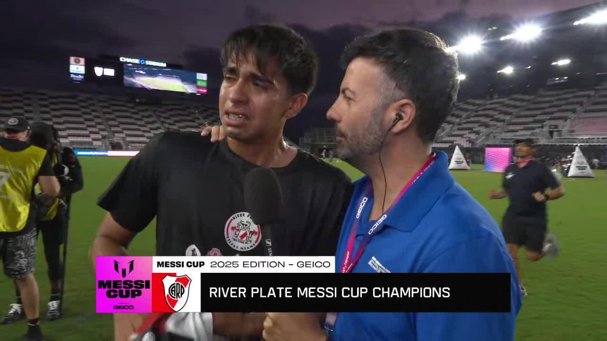 ¡¡RIVER HISTÓRICO CAMPEÓN DE LA MESSI CUP Y LOS PIBES DEL MILLO LLORAN DE LA EMOCIÓN!! Imposible que no se te caiga una lágrima... 📺 La #MessiCup en #DisneyPlus Plan Premium