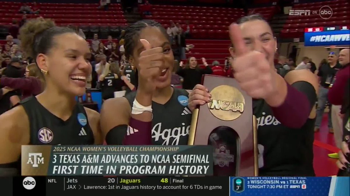 'We're the grittiest team in the country by far!" 😤 #NCAAWVB x 🎥 ABC / Texas A&M Volleyball