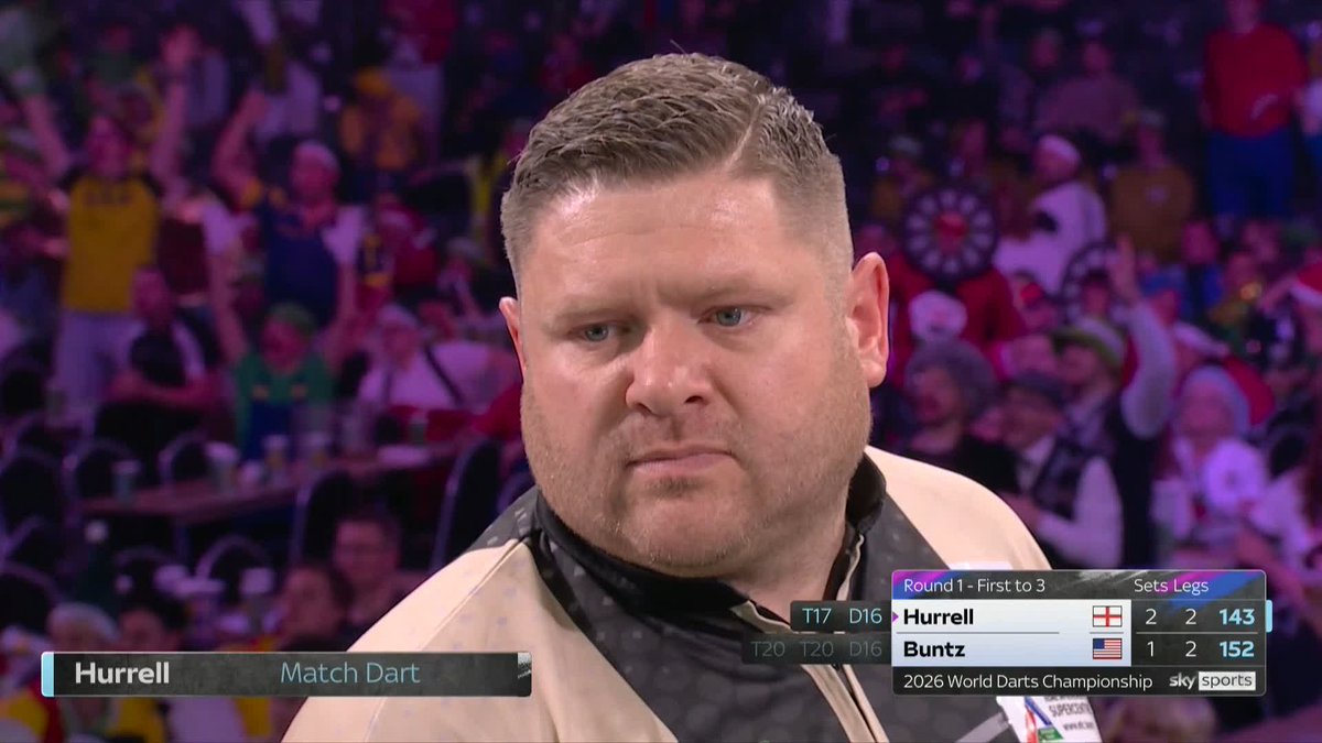 HURRELL BATTLES PAST BUNTZ! James Hurrell rounds off Sunday evening's action with a hard-fought 3-1 victory over Stowe Buntz! 📺 #WCDarts | R1