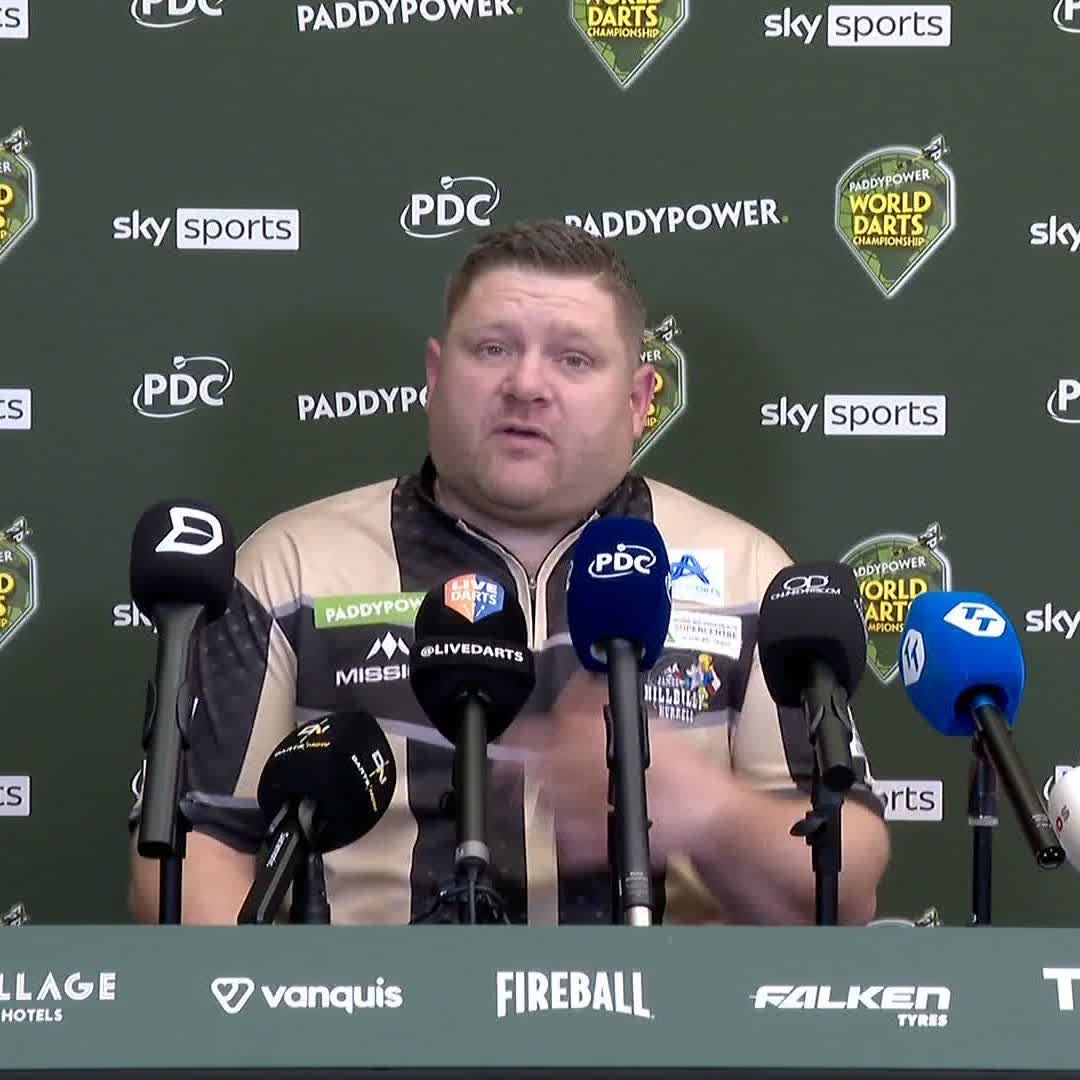 🗣️ "I've got a lot confidence now, and this takes all the pressure off." James Hurrell looks back on his 3-1 success against Stowe Buntz, after progressing to round two for the second consecutive year! #WCDarts