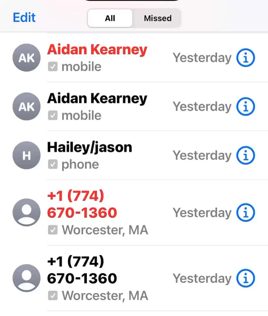 For anyone claiming I’m lying about the call, here is the sequence, and it’s all reflected in my call log. At 6:12 PM, Aidan called me from a random number. Once I realized it was him, I answered, told him not to contact me again, and hung up. He immediately called back from the same number. After that, a mutual friend reached out to me saying he was not doing well mentally and was asking me to please talk to him. Reluctantly, and out of concern, I agreed and unblocked him. I knew I could never trust him and had to be extremely cautious speaking to him. He then called me again at 8:52 PM. We spoke for over an hour. The call ended because he refused to take full accountability for his actions, and I hung up. He called me again at 10:06 PM. I did not answer. That’s the full timeline. No embellishment. No gaps. Just facts.