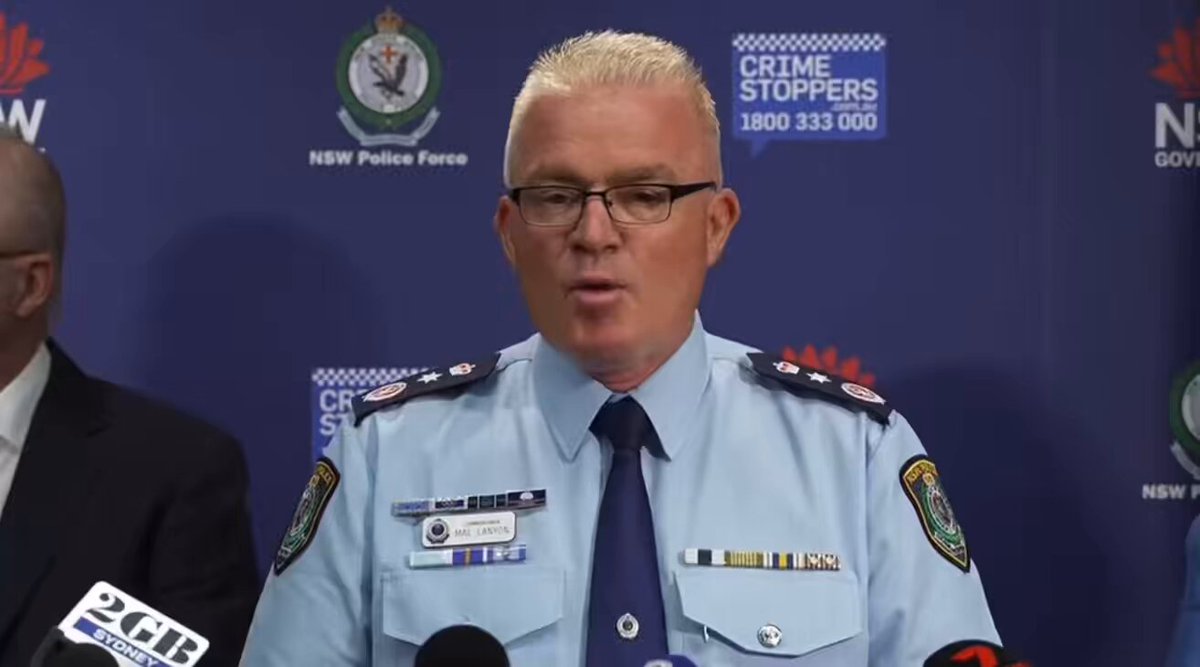 NSW Police Commissioner Mal Lanyon said Sajid Akram had been a licensed firearms holder for the past 10 years Lanyon: “He has six firearms licensed to him. We are satisfied that we have six firearms from the scene yesterday.”