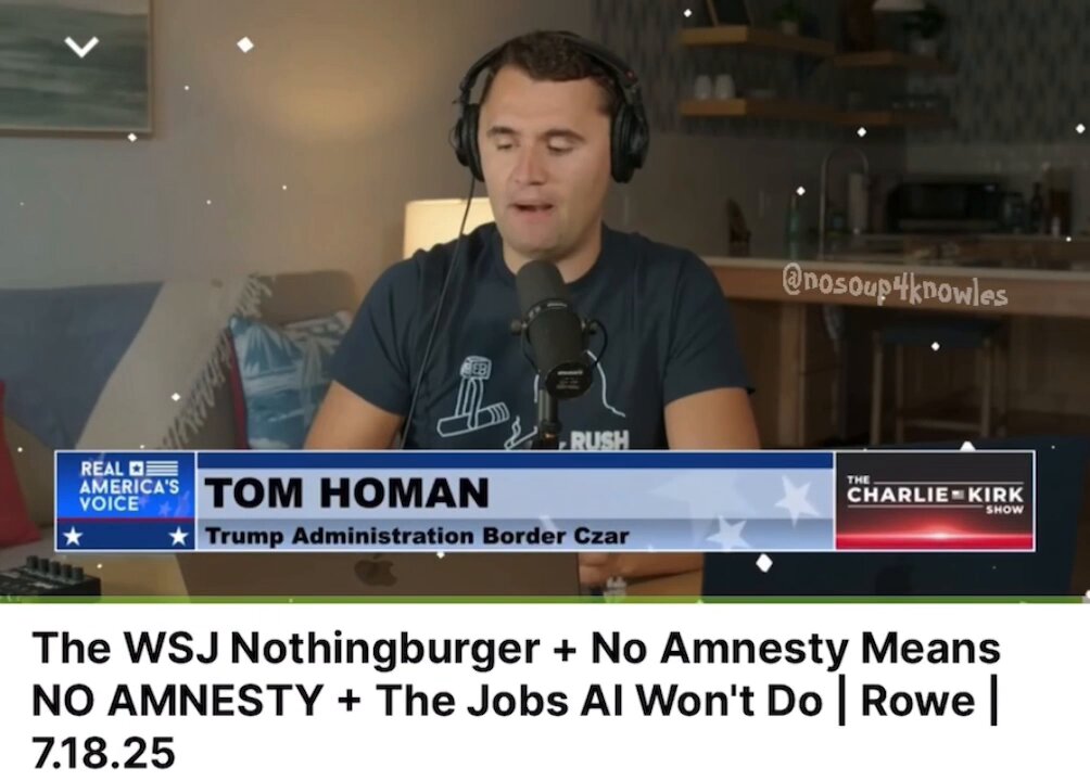 Here's Charlie Kirk saying "Shabbat Shalom" twice at the end of a show in July