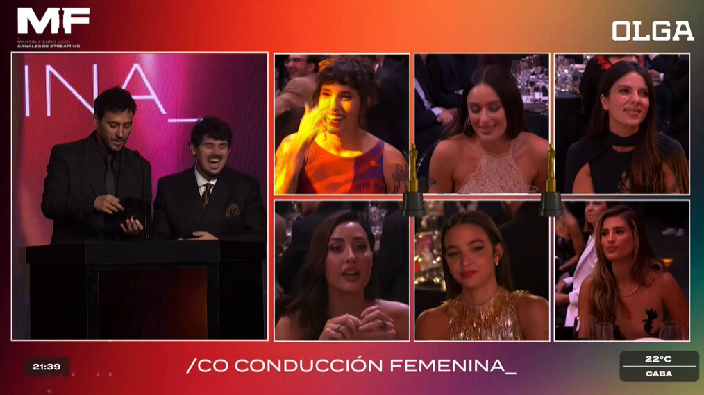 YOYI FRANCELLA se lleva el #MartinFierro a MEJOR CO-CONDUCTORA FEMENINA. #MartinFierroStreaming