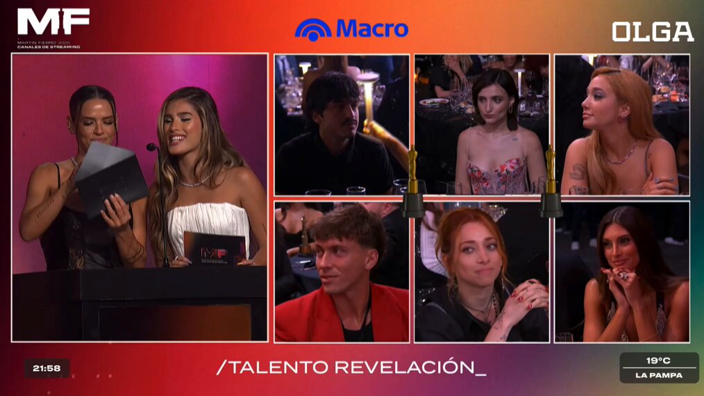 ÁNGELA TORRES se lleva el #MartinFierro al TALENTO REVELACIÓN del #MartinFierroStreaming