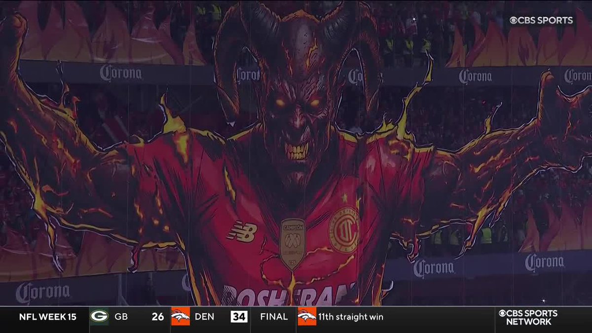 Los Diablos Rojos’ tifo is absolutely unreal 😮‍🔥 Setting the vibes for second leg of the Liga MX Apertura final 🏟️