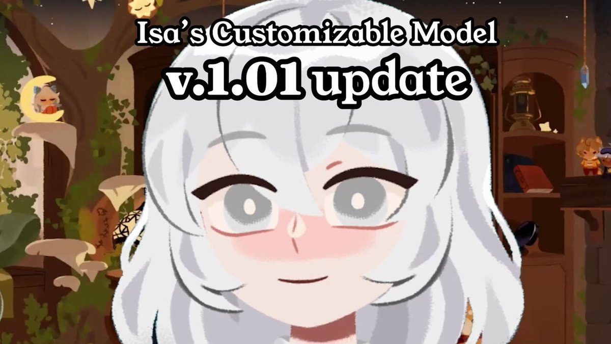 Isa's Customizable Model v.1.01 a small update~ ✦ color sliders for human, elf, wing ears ✦ color &amp; opacity slider for blush ✦ opacity slider for nose shine ✦ eyelash types can be combined ✦ eye size slider ✦ opacity slider for neck shade ✦ face texture moves with mouth