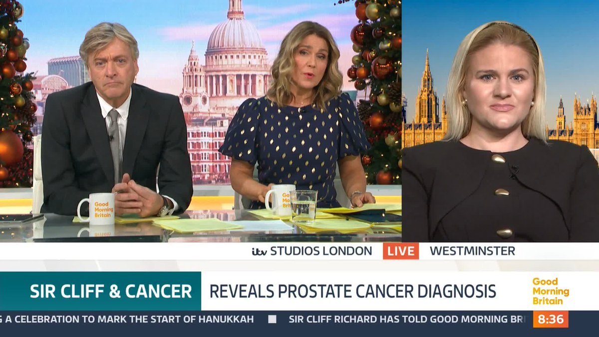Sir Cliff Richard has revealed to this programme that he's had successful treatment for prostate cancer. Susanna Reid asks Alex Davies-Jones MP whether there should be a national screening for prostate cancer.