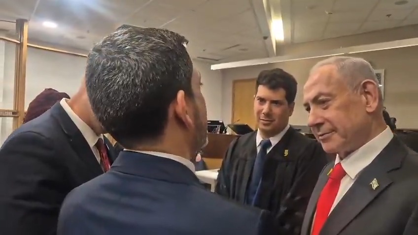 נשיא הבית התחתון של הפרלמנט של פרגוואי, ראול לאטורה, נכנס לבית המשפט המחוזי ונפגש עם ראש הממשלה בנימין נתניהו באמצע עדותו Tamar Almog | תמר אלמוג