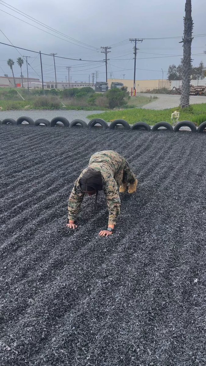 Former actress Grace Charis Bassey in US military gear doing 41 push-ups to celebrate her 41st birthday.