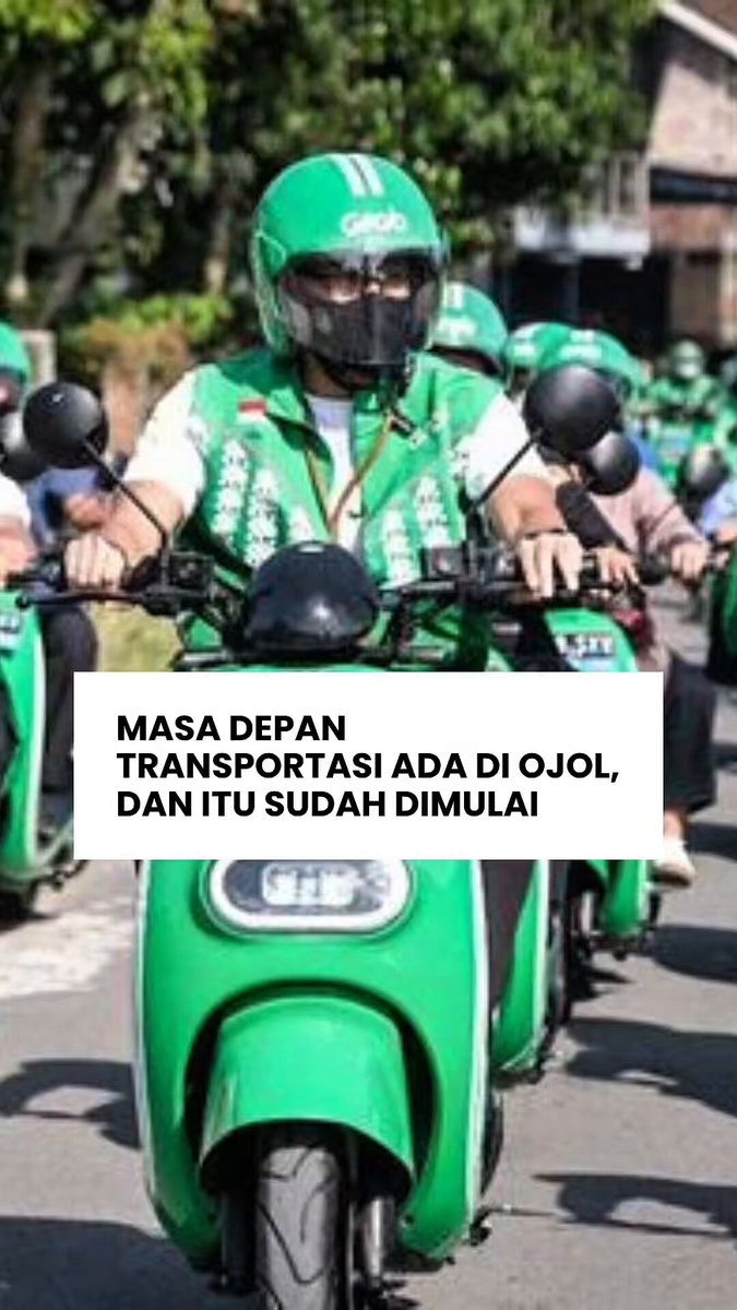 Ojol itu bukan cuma soal nganter makanan atau jemput orang. Ke depan bisa pakai kendaraan listrik, dibantu AI buat ngatur rute, nyambung ke kota pintar, dan pelan-pelan jadi tulang punggung mobilitas. Bukan cuma hari ini, tapi masa depan. #Ojol Gojek Indonesia Grab Indonesia Maxim