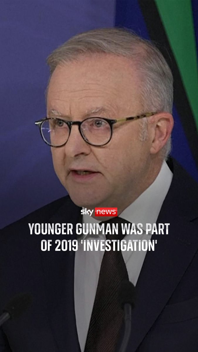Anthony Albanese tells the gathered media that the younger gunman from the Bondi Beach attack had been part of an investigation six years ago. 🔗 Read more: