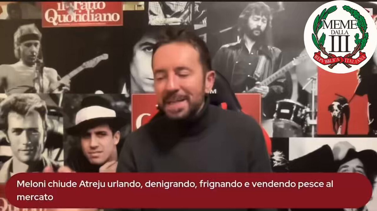 Noi come Scanzi: “Ma cosa ce ne frega di Atreju”. Scanzi critica duramente l’intervento finale di Meloni ad Atreju soprattutto per la parte in cui accusa Schlein di scappare. Detto da Meloni che scappa dalle conferenze stampa e dai giornalisti veri fa proprio ridere.