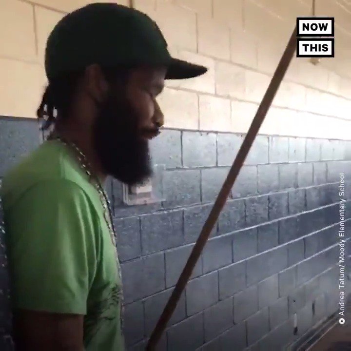 This elementary school surprised their ‘superhero’ custodian with an appreciation party and his reaction is overwhelming 😭😭 This is awesome. I love this story ❤️