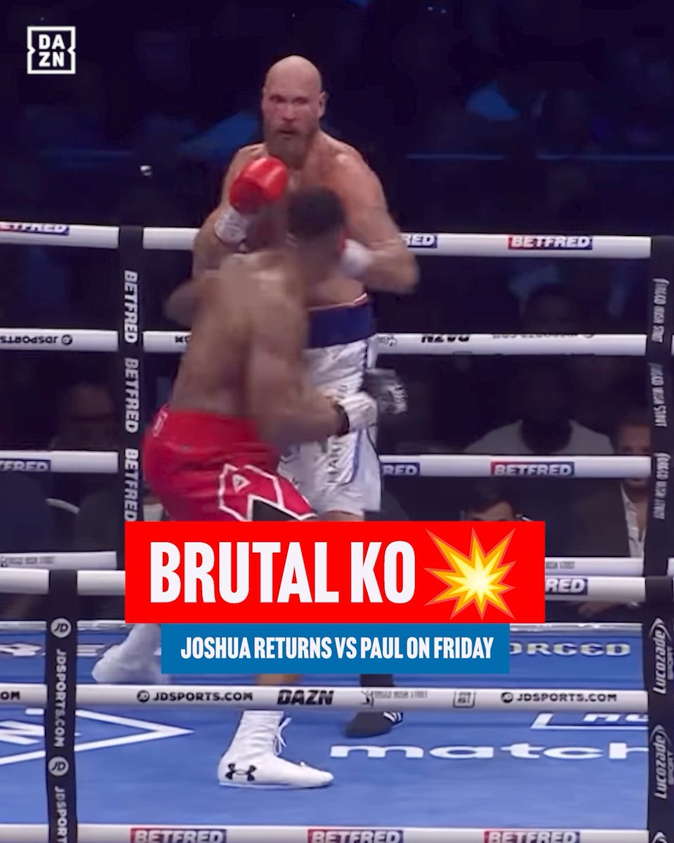 Throwback to Anthony Joshua dismantling Robert Helenius in style 💥 Joshua returns this weekend vs Jake Paul in Miami 🔥