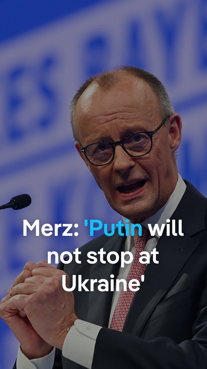 Germany's Chancellor used a party conference speech to warn that Vladimir Putin would not stop at invading Ukraine if the country fell under Russian control. Referencing Germany's own past, Merz said Russia posed a massive threat to former Soviet countries.