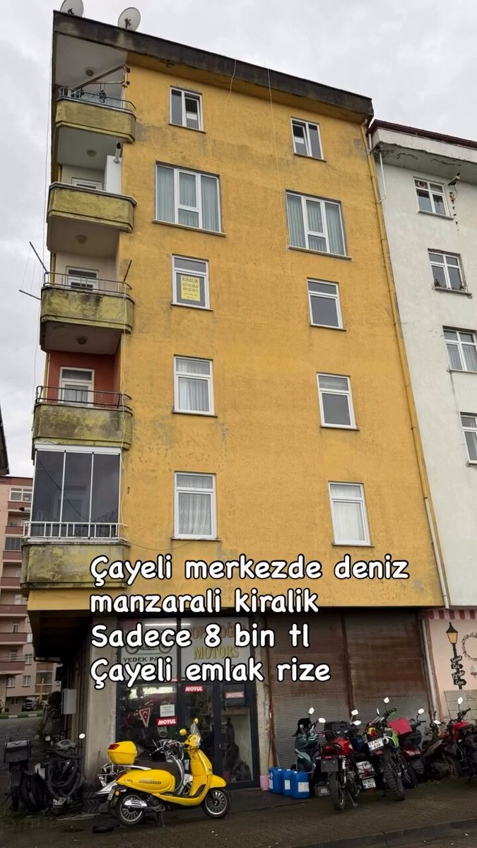 Rize'de deniz manzaralı ve 8.000 TL kira istenen bir daire.