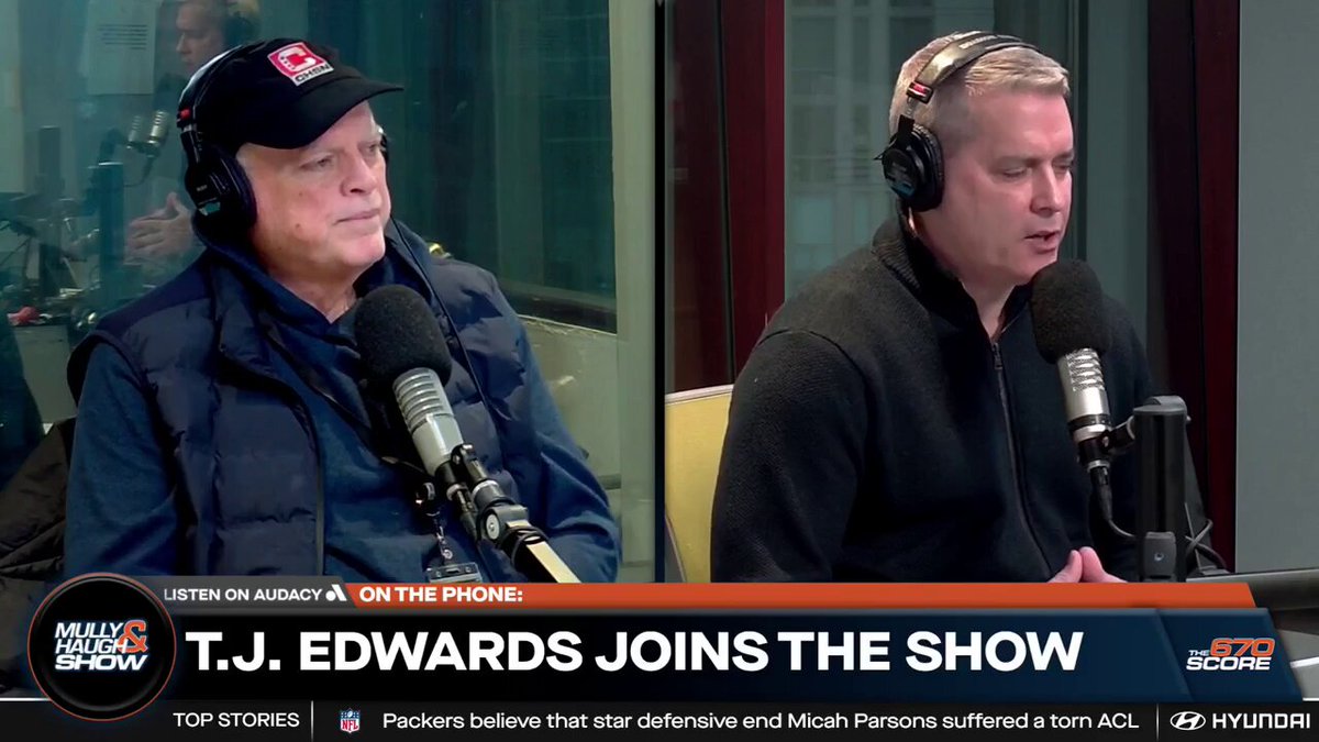 T.J. Edwards weighs in on Caleb Williams' confidence: "He ain't lying. We've seen it in practice. We all know the talent that he has, but I think the confidence he's playing with right now is great."