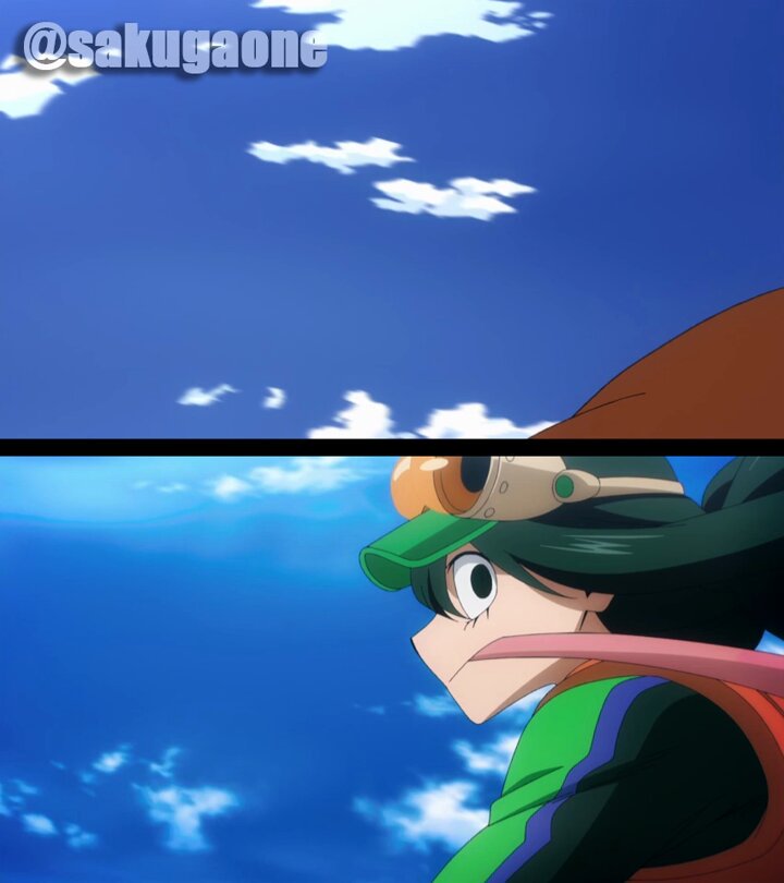 A cena final do episódio final de Boku no Hero Academia é uma referência à primeira abertura do anime! Esse tipo de detalhe é algo especial. Uma referência que só existe graças à existência do anime e, claro, é um toque muito significativo para toda essa trajetória 🥹