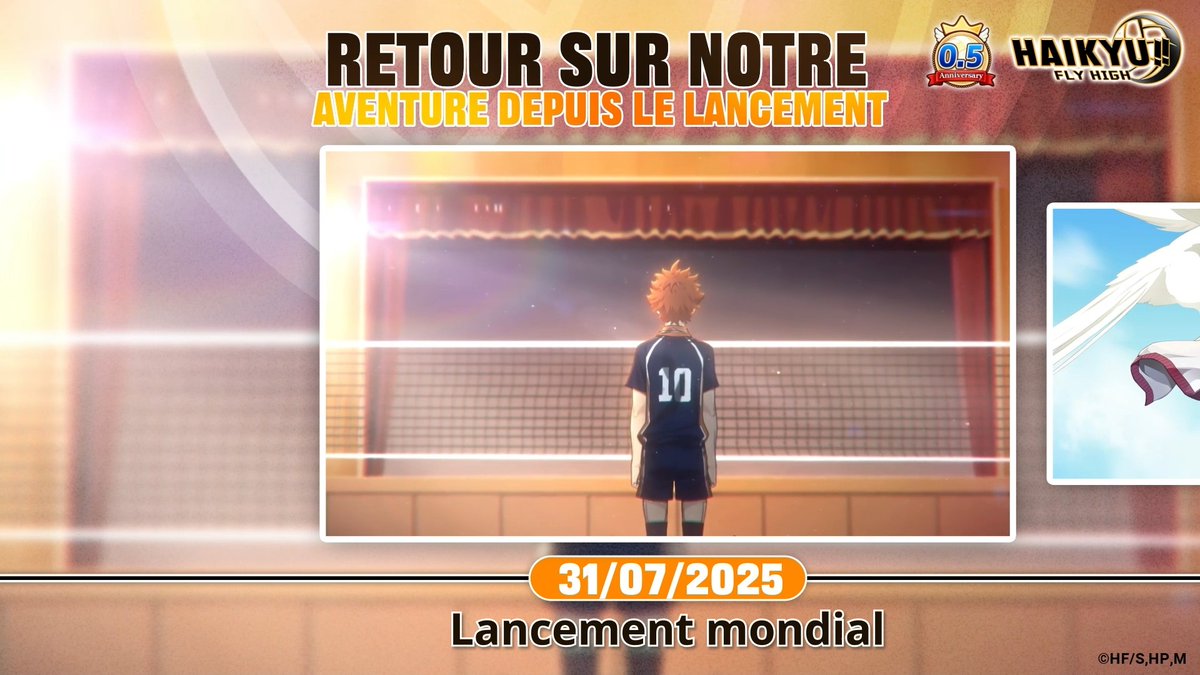 Merci infiniment pour votre incroyable soutien ! ／ HAIKYU!! FLY HIGH célèbre son 0,5e anniversaire ! ＼ Continuons à viser toujours plus haut, ensemble !