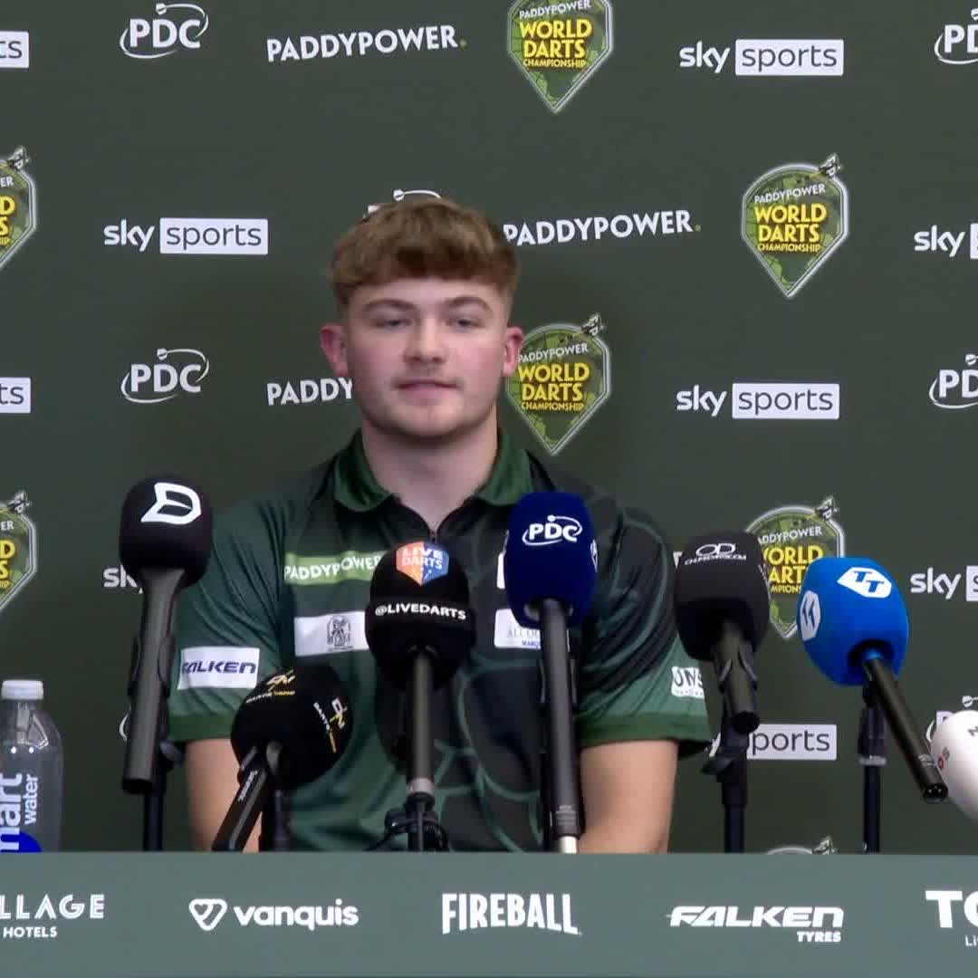 🗣️ "It's a bit overwhelming, but it felt amazing up there!" We caught up with Charlie Manby, fresh from his debut win on the World Darts Championship stage! #WCDarts
