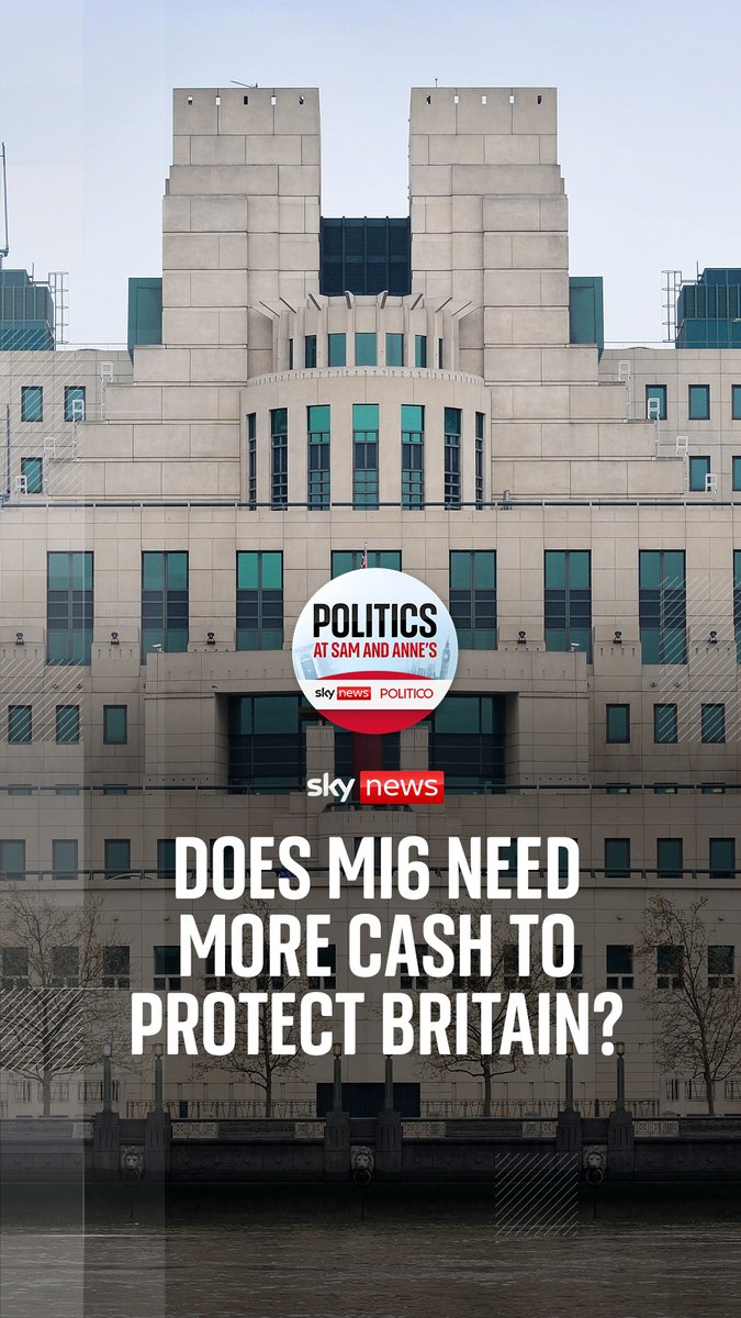 Does the new chief of MI6 need more cash to keep Britain safe? Sky's Sam Coates Sky and anne mcelvoy discuss if Blaise Metreweli is targeting more funding from the Treasury. Listen to Politics at Sam and Anne's here 👉