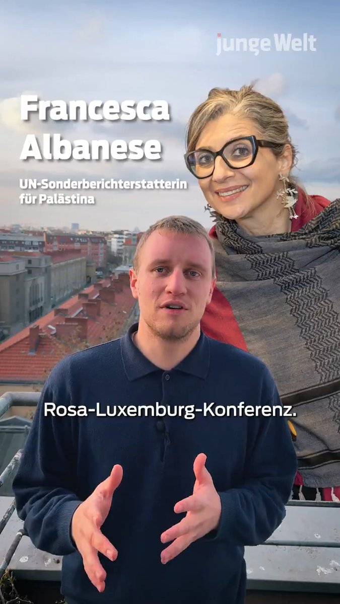 Francesca Albanese wird am 10. Januar in Berlin auf der Rosa-Luxemburg-Konferenz über die israelischen Kriegsverbrechen in Gaza und die aktuelle Lage im Nahen Osten sprechen. Holt Euch hier Tickets zur Konferenz: #rlk26