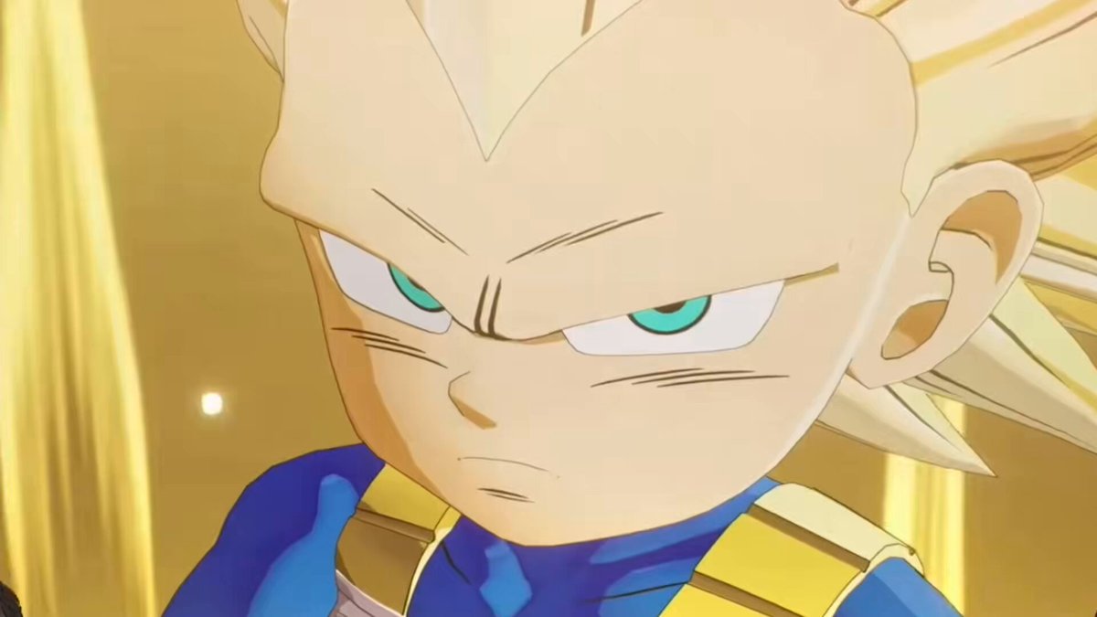 DBZ: KAKAROT - Vegeta (mini) transforms into Super Saiyan 3 Cutscene!