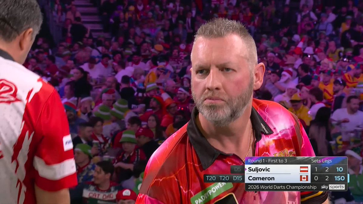 DAVID CAMERON LEVELS! Cameron pinches that set 3-2 to level this First Round tie! 📺 #WCDarts | R1