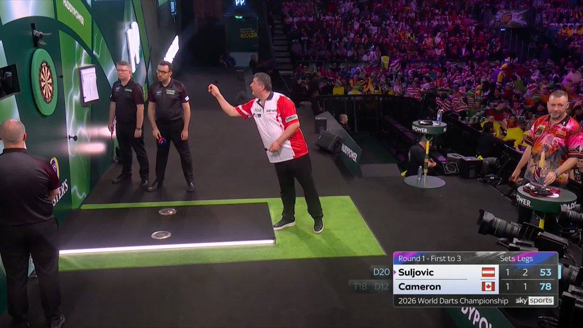 SULJOVIC BACK AHEAD! Mensur Suljovic wins set three to regain the lead here! 📺 #WCDarts | R1