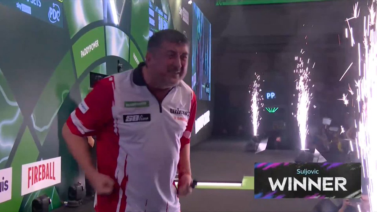 SULJOVIC SEALS THE DEAL! Mensur Suljovic is back to winning ways on the Ally Pally stage! The Austrian produces a fine display to see off a spirited David Cameron! 📺 #WCDarts | R1