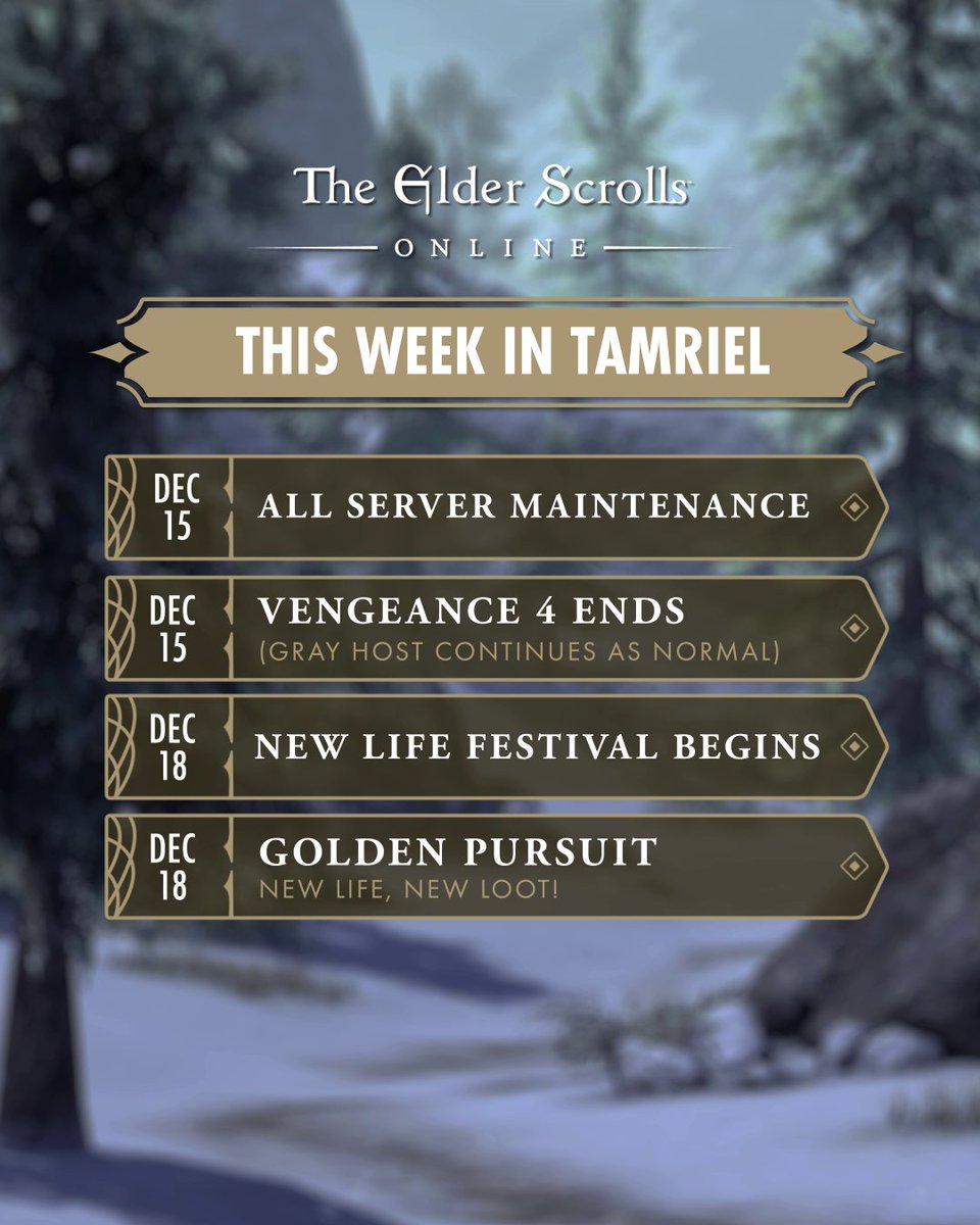 The New Life Festival returns to Tamriel this week, alongside a brand new Golden Pursuit! 🌟 How will you celebrate this festive season in Tamriel?