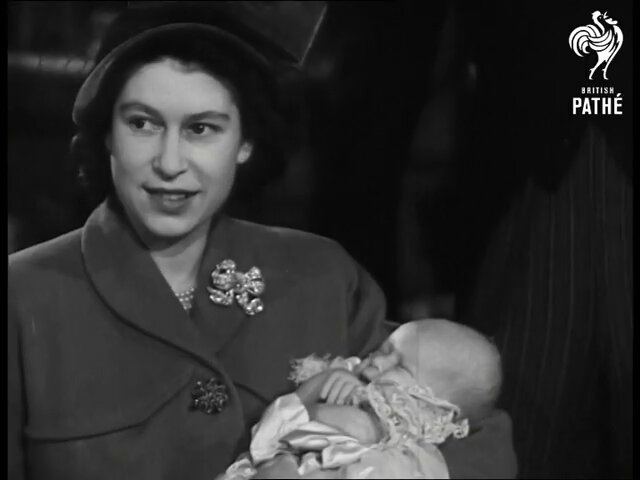 #OTD 77 years ago. The Duke and Duchess of Edinburgh attend the christening of their son, Prince Charles of Edinburgh, later King Charles III, took place in the Music Room at Buckingham Palace on December 15, 1948.
